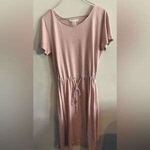 $3 bundle sale Pink Casual Dress with Drawstring Waist- H&M size Small